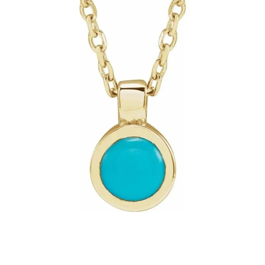 Turquoise Bezel-Set Necklace