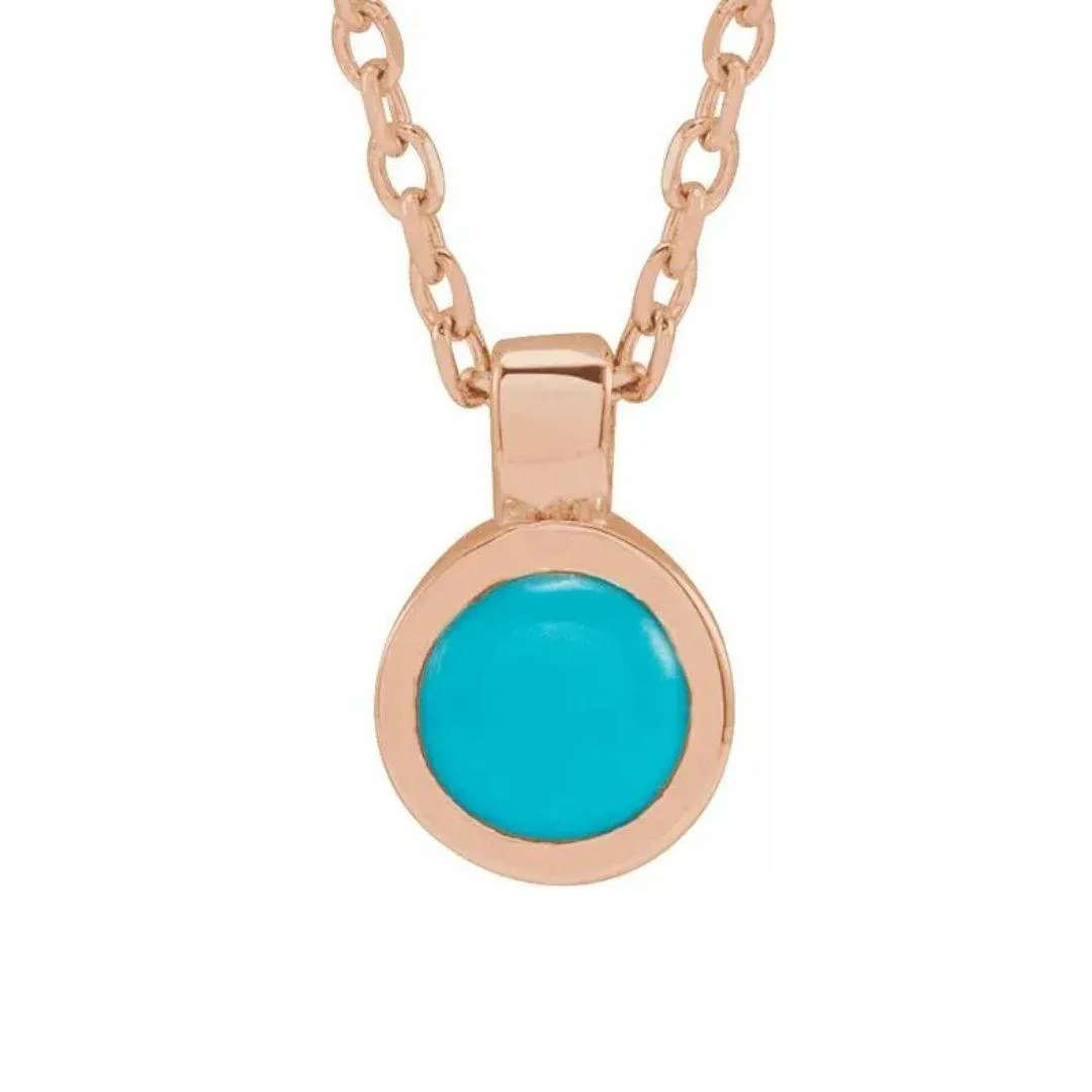 Turquoise Bezel-Set Necklace