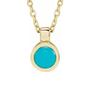 Turquoise Bezel-Set Necklace