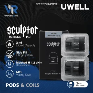 UWELL - Sculptor Replacement Pod Cartridge 1.2 Ohm (2Pcs)