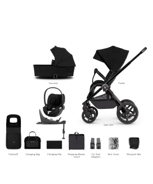 Venicci 3 in 1 Tinum UPLINE Cloud T Travel System - All Black