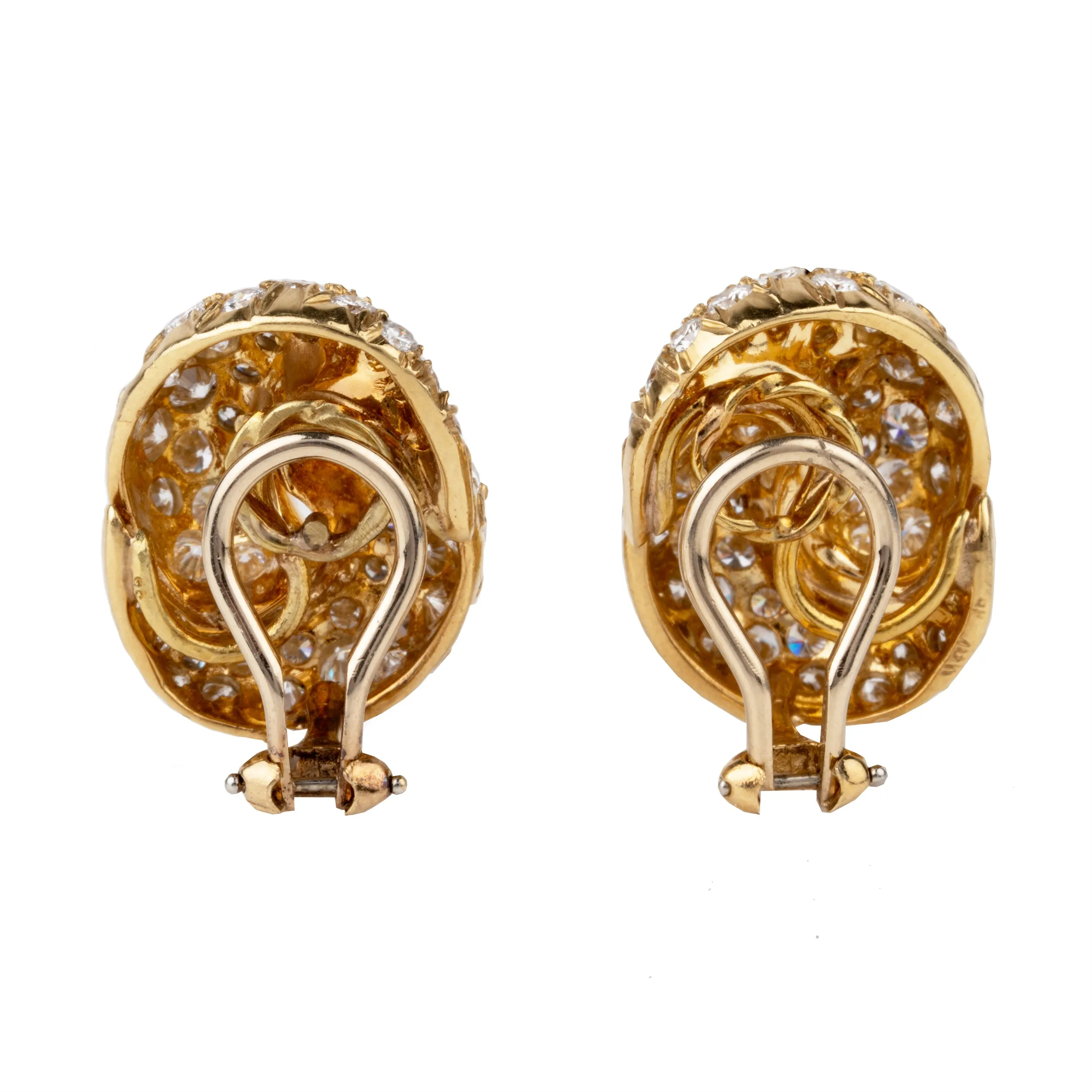 Vintage Pavé Diamond Knot Earrings