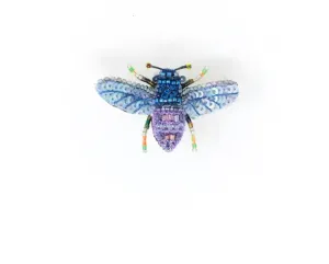 Violet Carpenter Bee Brooch Pin