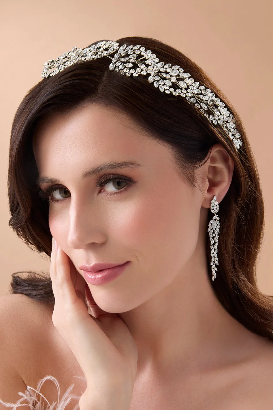 VIOLET Swarovski Crystal Luxurious Vine Headpiece
