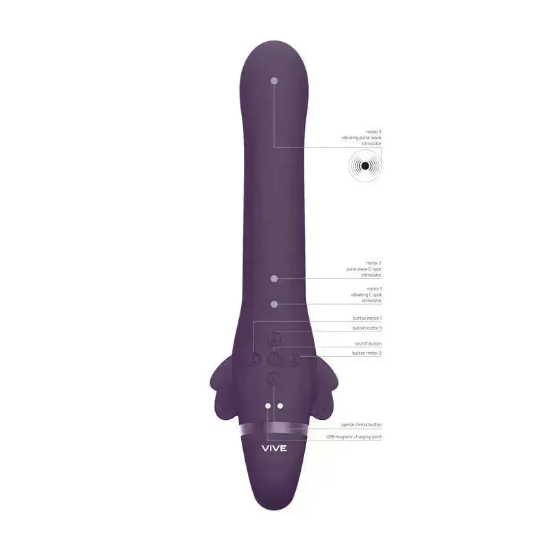 Vive SATU -  23 cm USB Rechargeable Strapless Strap-On