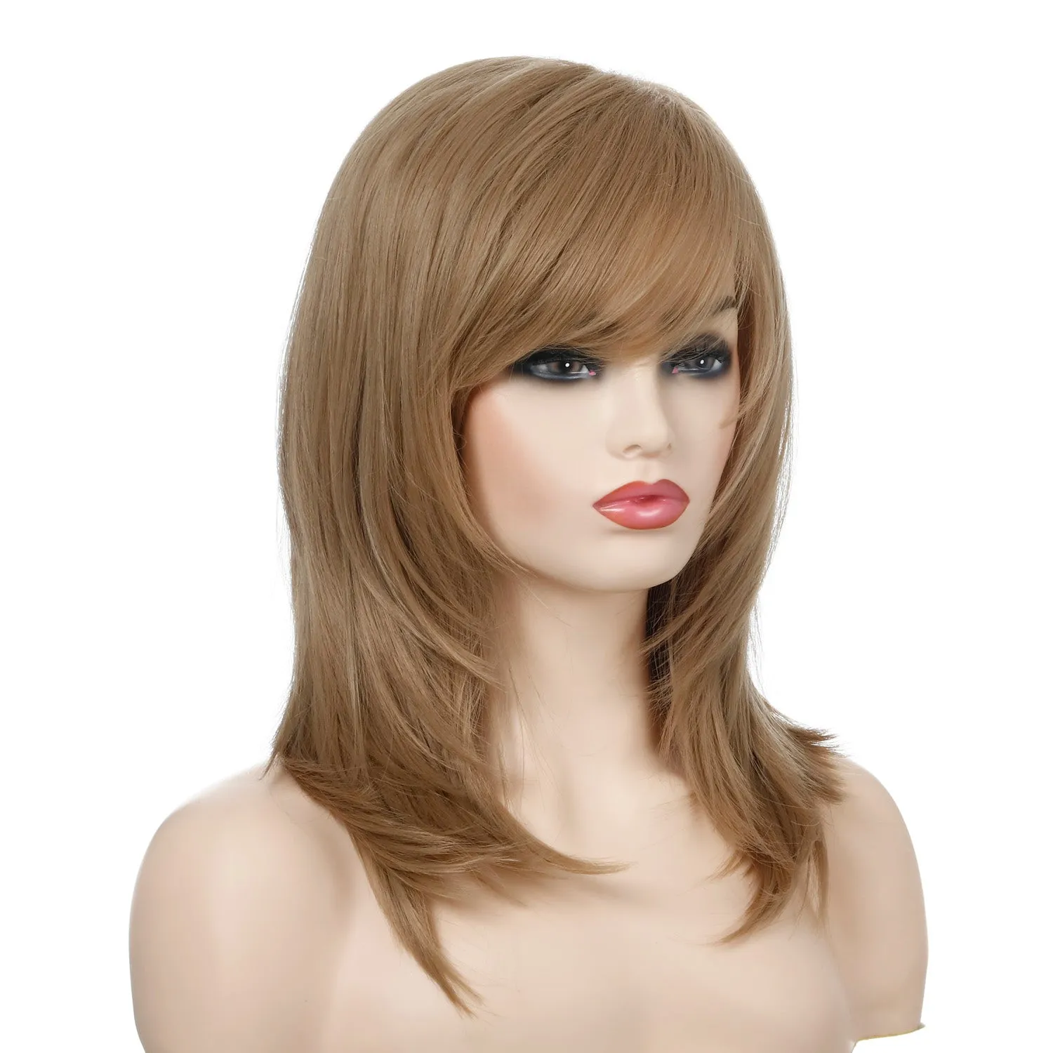 Whitney | Blonde Long Straight Synthetic Hair Wig With Bangs