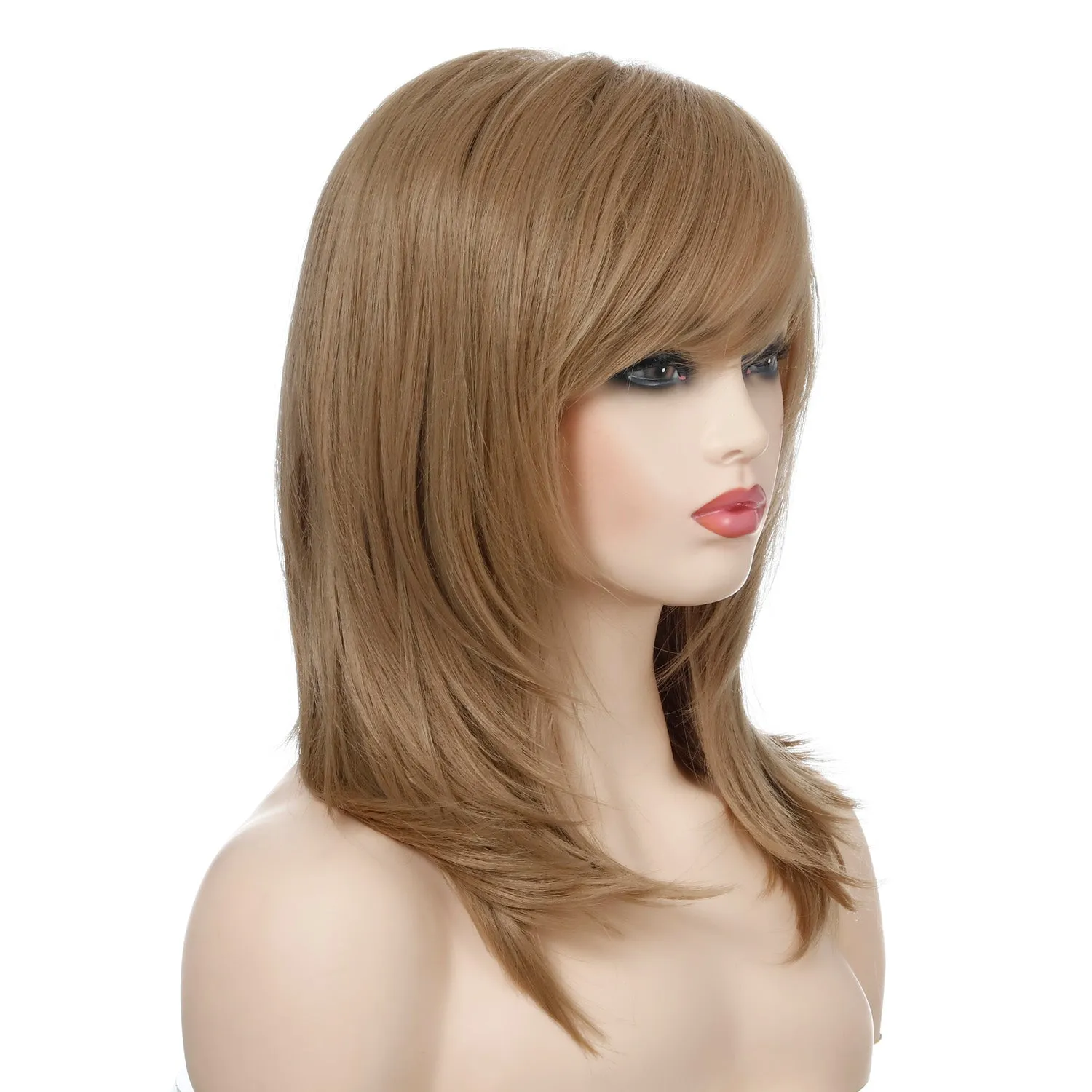 Whitney | Blonde Long Straight Synthetic Hair Wig With Bangs