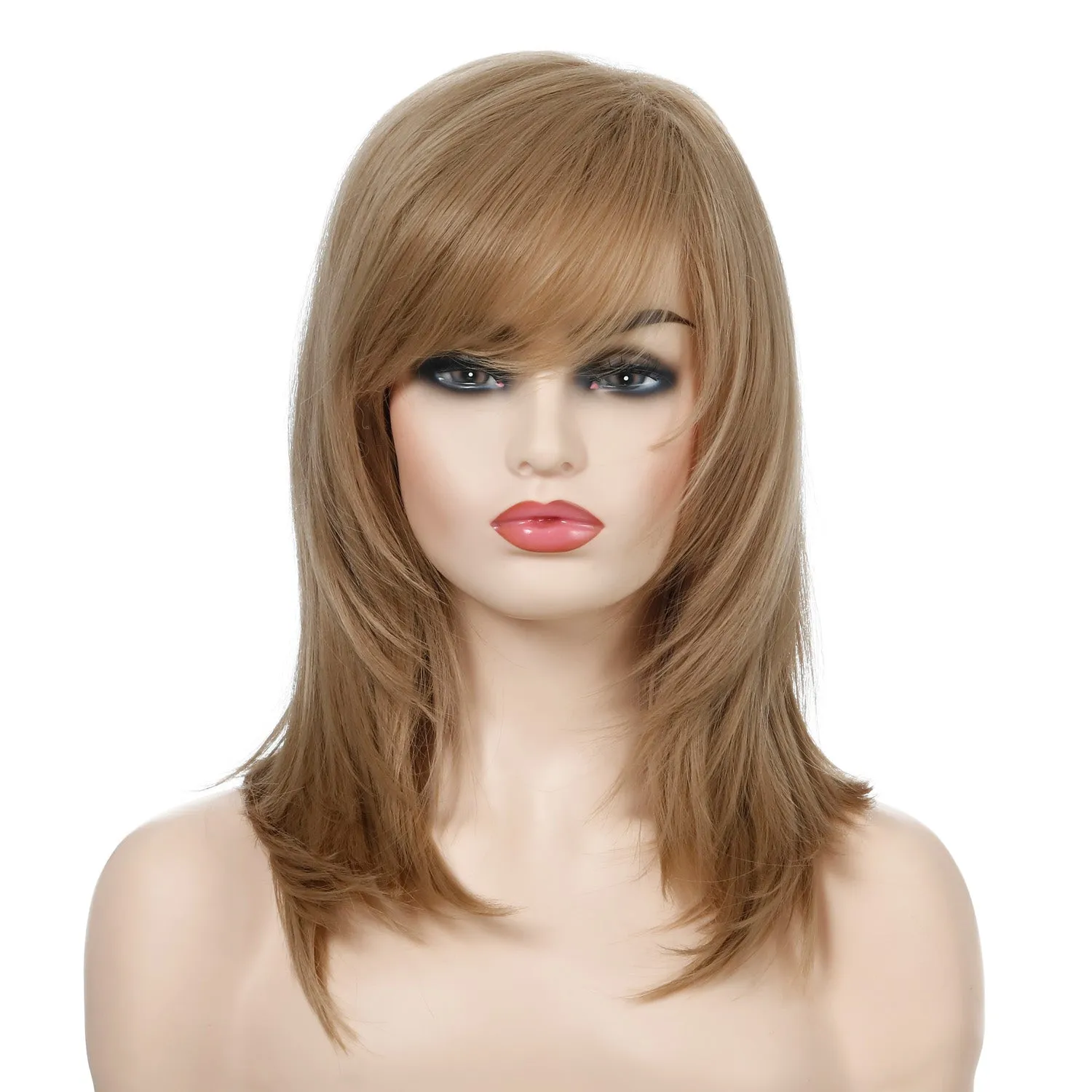 Whitney | Blonde Long Straight Synthetic Hair Wig With Bangs