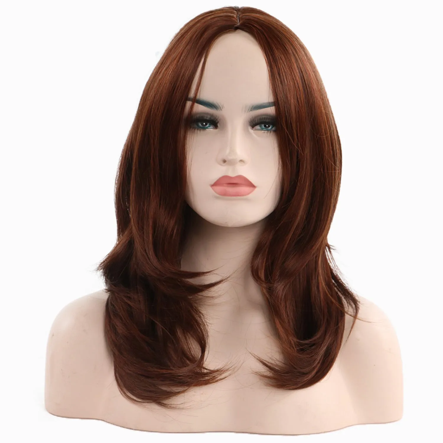 Winne | Brown Long Straight Synthetic Hair Wig