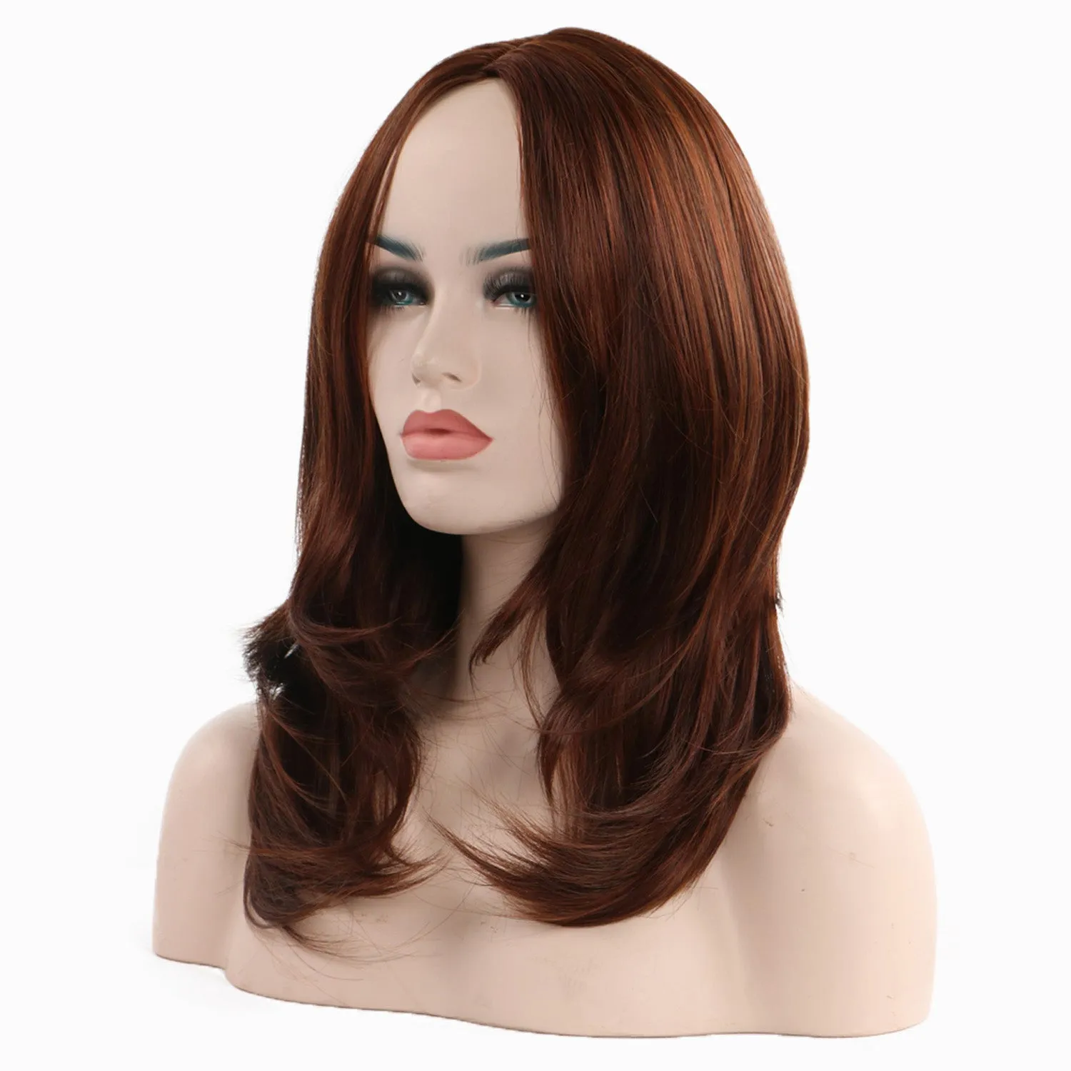 Winne | Brown Long Straight Synthetic Hair Wig