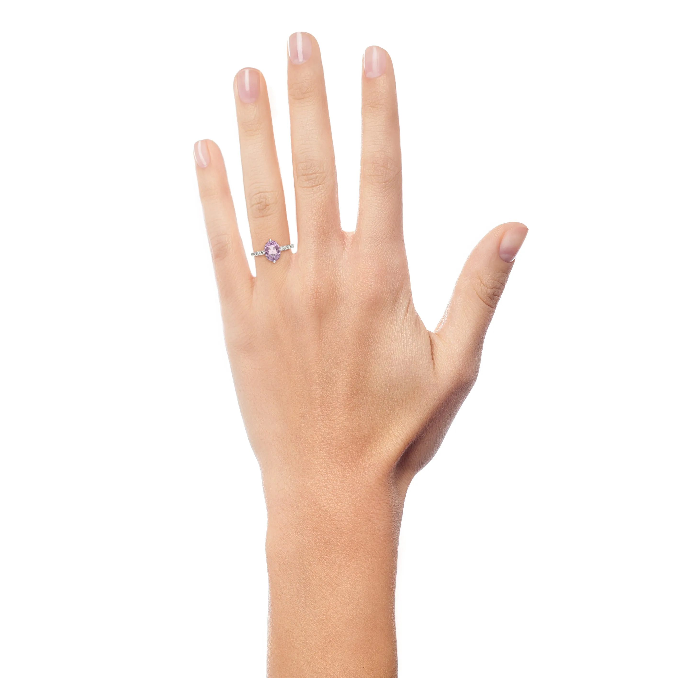 Zinnia 1.50ct Lilac Sapphire & Diamond Engagement Ring